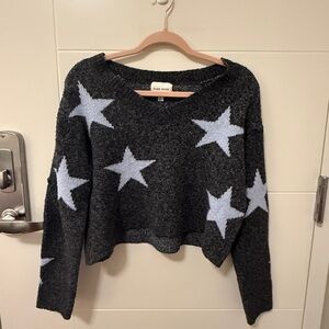 Grey and baby blue star sweater🩵
